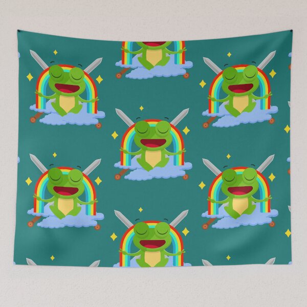 Item preview, Yoga Frog Warrior Pose designed and sold by PARADISEGLOBE.