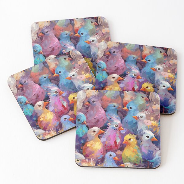 Item preview, Everybirdy Colorful Birds Pattern designed and sold by Pixel  Playground.
