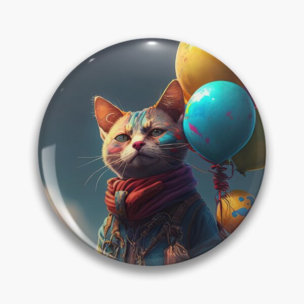 Item preview,  Environmentalist Cyberpunk Cat celebrating Earth Day - surrealist AI Generated Art Environmentalist Cyberpunk Cat celebrating Earth Day - surrealist AI Generated Art designed and sold by Flowsaiartshop.
