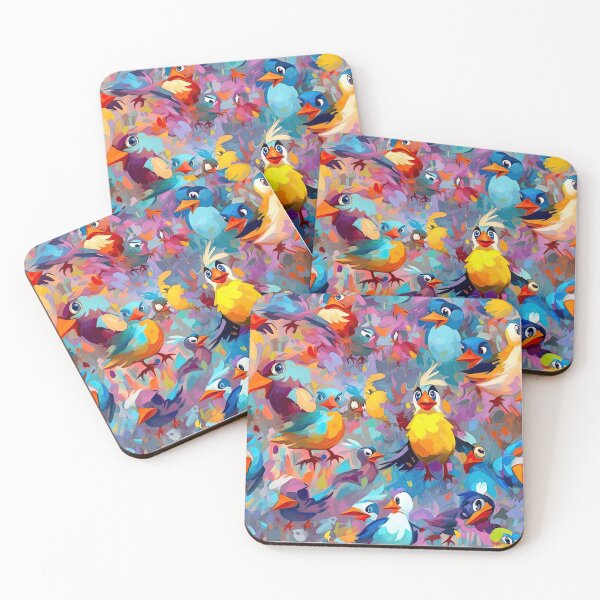 Item preview, Everybirdy Colorful Birds Pattern designed and sold by Pixel  Playground.