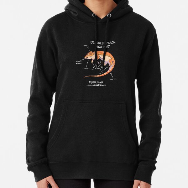 bearded dragon anatomy Pullover Hoodie