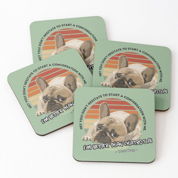 Item preview, better than chatbot AI - bulldog dog designed and sold by PositiveIdeas.
