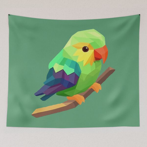 Item preview, Adorable Green Parrot designed and sold by TheLovelyPets.