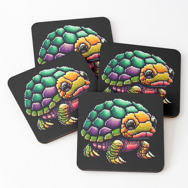 Item preview, Vibrant Pixel Turtle Design designed and sold by YassCreative.