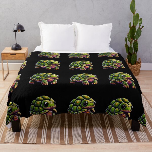 Item preview, Vibrant Pixel Turtle Design designed and sold by YassCreative.