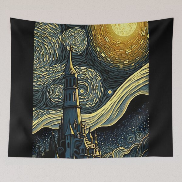Item preview, Starry Night Camelot Castle designed and sold by OccultDreams.