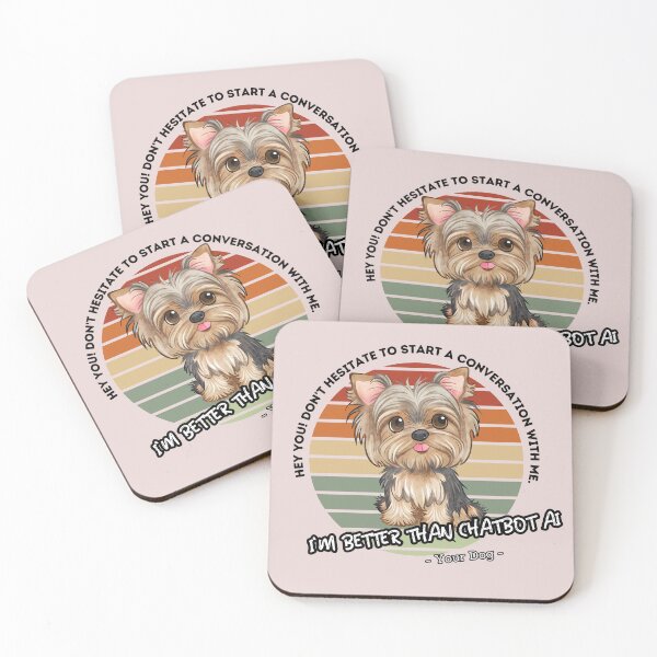 Item preview, better than chatbot AI - yorkshire terrier dog designed and sold by PositiveIdeas.