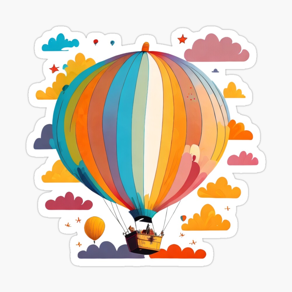 Page De Garde Cahier De Vie Mongolfière Magnet for Sale avec l'œuvre « montgolfière » de l'artiste Dhiraj Bairagi | Redbubble