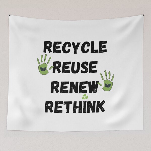 Item preview, Recycle Reuse Renew Rethink Crisis Environmental Activism designed and sold by maaitbahajjoub.