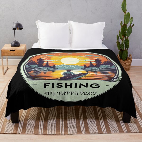 Item preview, Fishing - My Happy Place - A Bass Fishing Design designed and sold by Mindful-Designs.