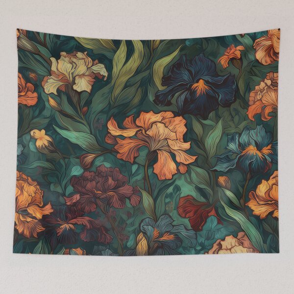 Item preview, Flower pattern van gogh style designed and sold by Pixel  Playground.
