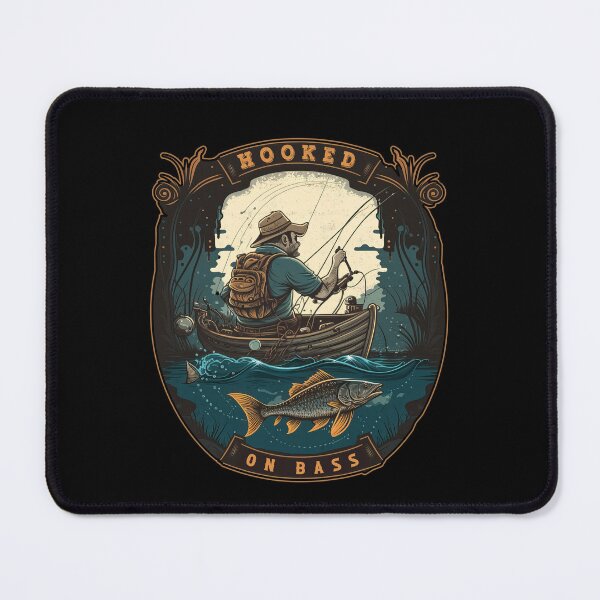 Item preview, Hooked On Bass - A Bass Fishing Design designed and sold by Mindful-Designs.
