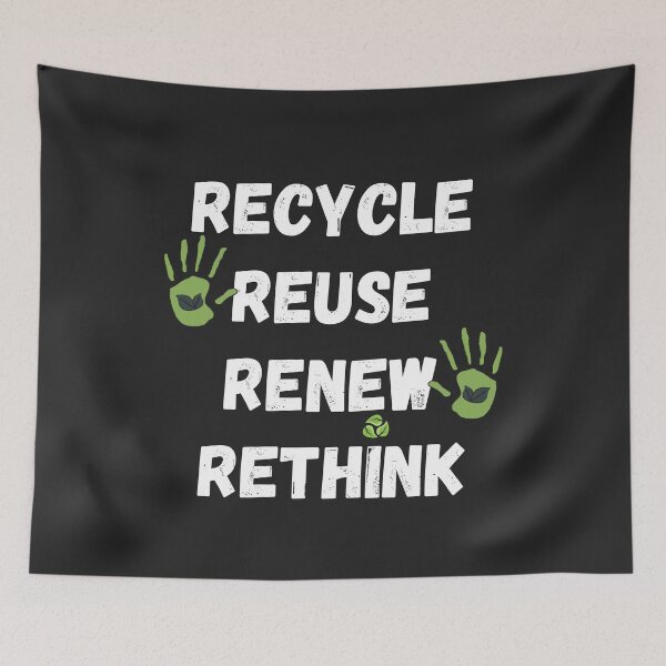 Item preview, Recycle Reuse Renew Rethink Crisis Environmental Activism designed and sold by maaitbahajjoub.
