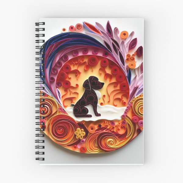 Item preview, Perro de fuego - Arte de papel Quilled - AI generado designed and sold by Quilluminations.
