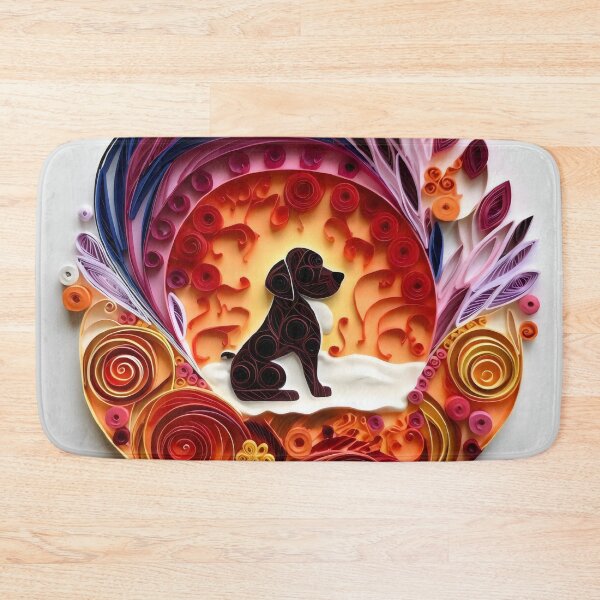 Item preview, Fire Dog - Quilled Paper Artwork - AI Generated designed and sold by Quilluminations.