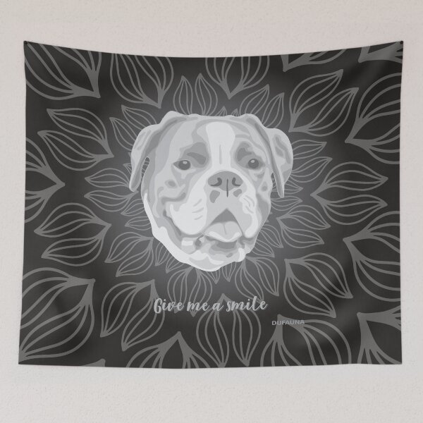 Item preview, DuFauna Boxer Black and White Face "Give me a smile" designed and sold by DuFauna.