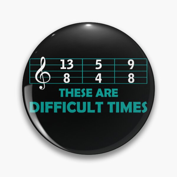 Item preview, Music Note Clef Difficult Times Musician Gift Note designed and sold by Lenny Stahl.