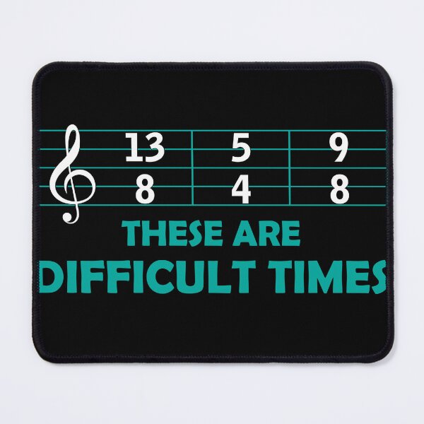 Item preview, Music Note Clef Difficult Times Musician Gift Note designed and sold by Lenny Stahl.