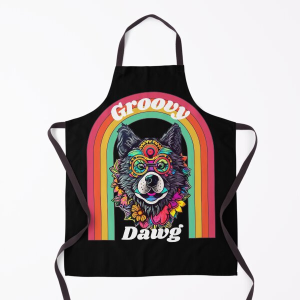 Item preview, Groovy Dawg. A funky hippie dog with tinted sunglasses on a rainbow background designed and sold by TheTrendsDesk.