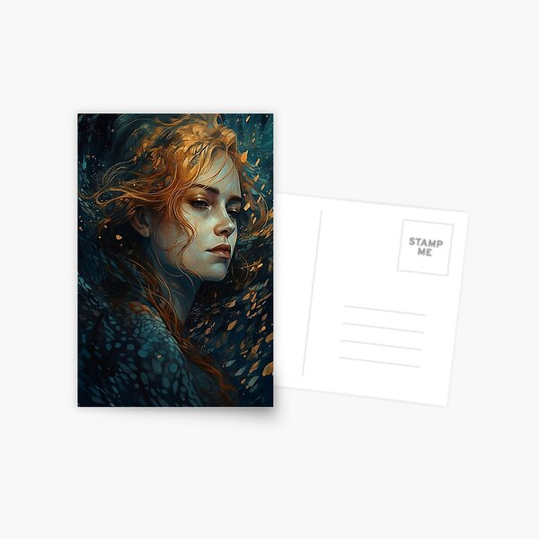 Item preview, The Enchanting Chaos Within: A Surreal Abstract Moody Art Design of a Woman designed and sold by Dream-Palette.