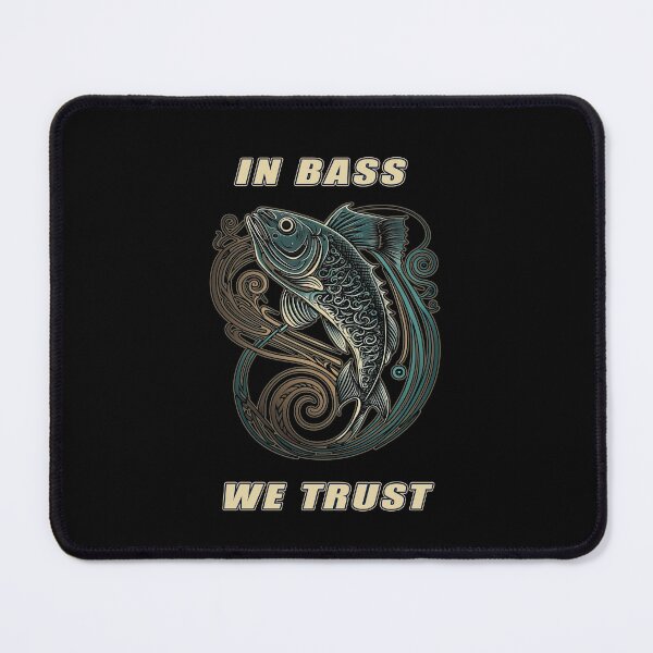 Item preview, In Bass We Trust - A Bass Fishing Design designed and sold by Mindful-Designs.