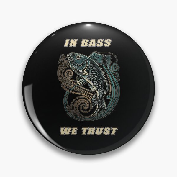 Item preview, In Bass We Trust - A Bass Fishing Design designed and sold by Mindful-Designs.