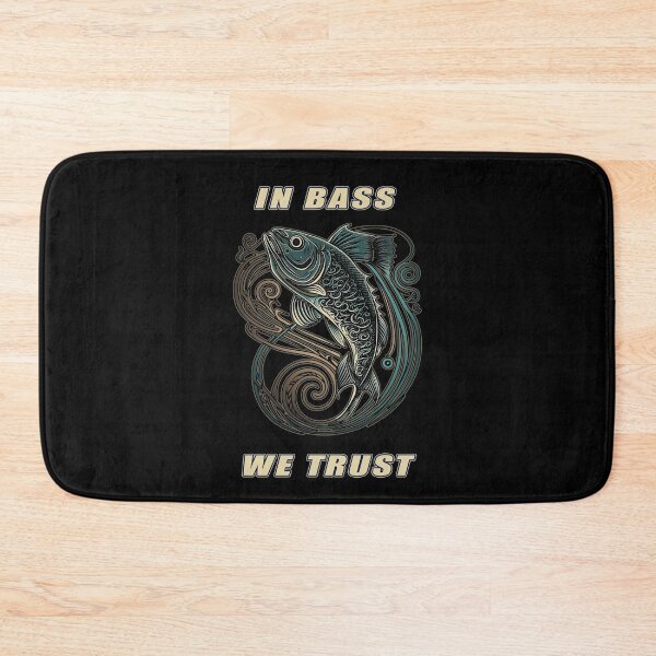 Item preview, In Bass We Trust - A Bass Fishing Design designed and sold by Mindful-Designs.