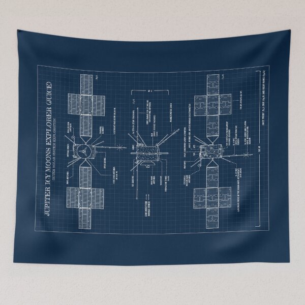 Item preview, Jupiter Icy Moons Explorer (JUICE Mission) Vertical (Navy Blueprint) designed and sold by BGALAXY.