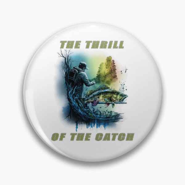 Item preview, The Thrill Of The Catch - A Bass Fishing Design designed and sold by Mindful-Designs.