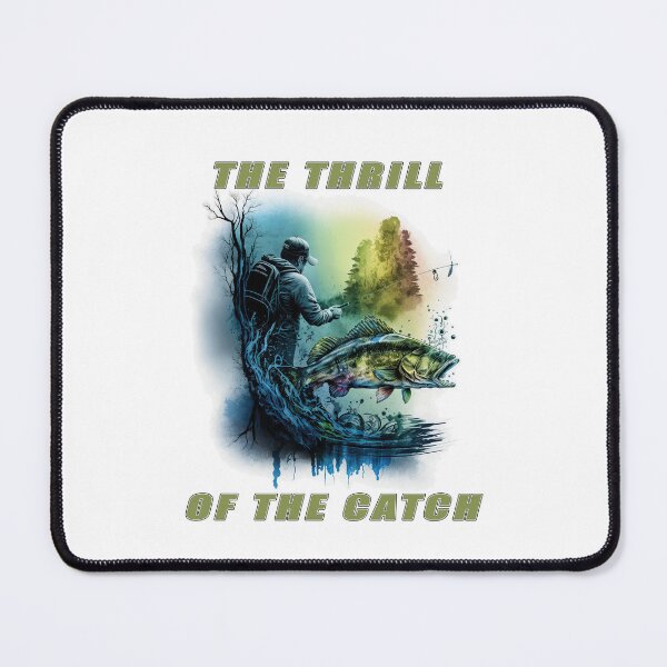 Item preview, The Thrill Of The Catch - A Bass Fishing Design designed and sold by Mindful-Designs.