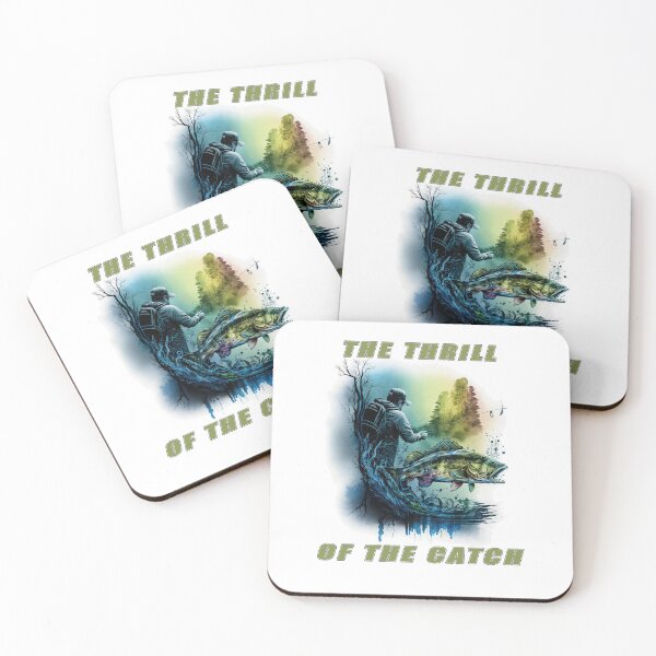 Item preview, The Thrill Of The Catch - A Bass Fishing Design designed and sold by Mindful-Designs.