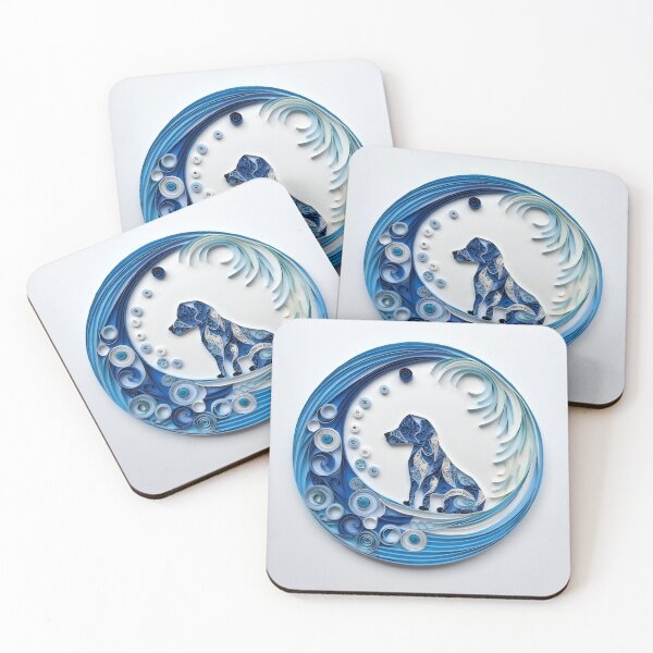 Item preview, Water Dog - Quilled Paper Artwork - AI Generated designed and sold by Quilluminations.