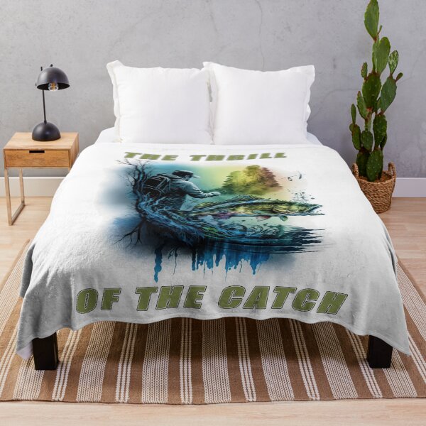 Item preview, The Thrill Of The Catch - A Bass Fishing Design designed and sold by Mindful-Designs.