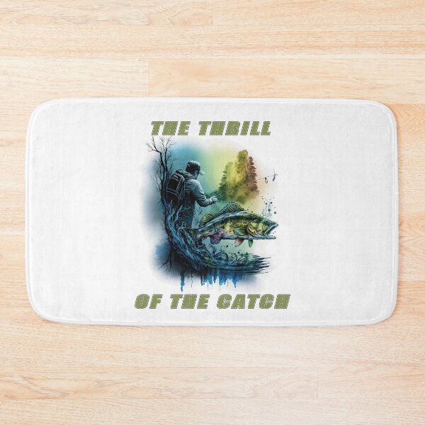 Item preview, The Thrill Of The Catch - A Bass Fishing Design designed and sold by Mindful-Designs.