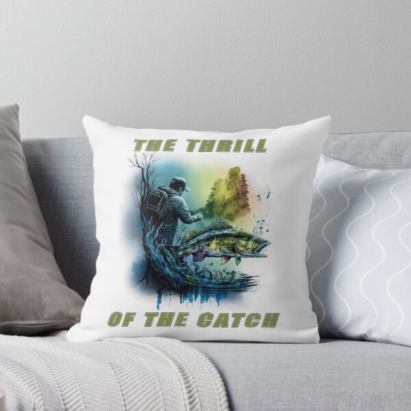 Item preview, The Thrill Of The Catch - A Bass Fishing Design designed and sold by Mindful-Designs.