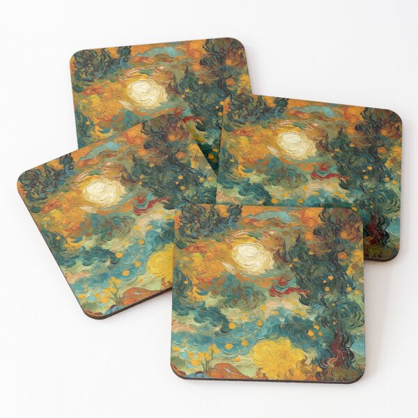 Item preview, van gogh style artwork in pattern  designed and sold by Pixel  Playground.