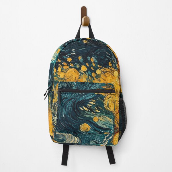 Item preview, Starry night van gogh style artwork in pattern designed and sold by Pixel Playground.
