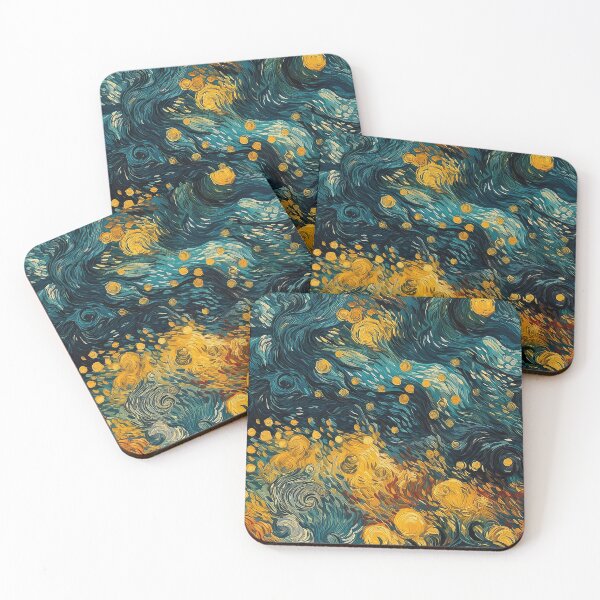 Artikelvorschau, Starry night van gogh style artwork in pattern entworfen und verkauft von Pixel Playground.