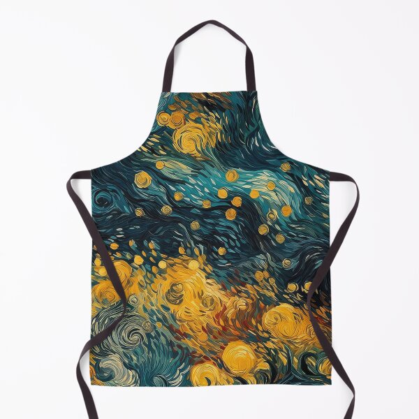Item preview, Starry night van gogh style artwork in pattern designed and sold by Pixel Playground.