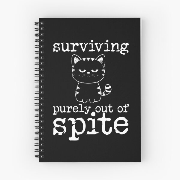 Item preview, Surviving Purely Out Of Spite Cute Cat Lover Kitten Humor designed and sold by Designer-Girl.