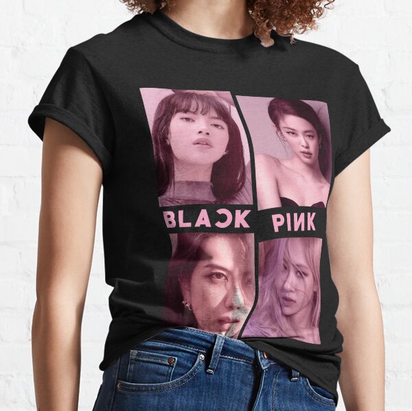 BlackPink T Shirt Shut Down Photo Grid Band Logo new Official Unisex Black
