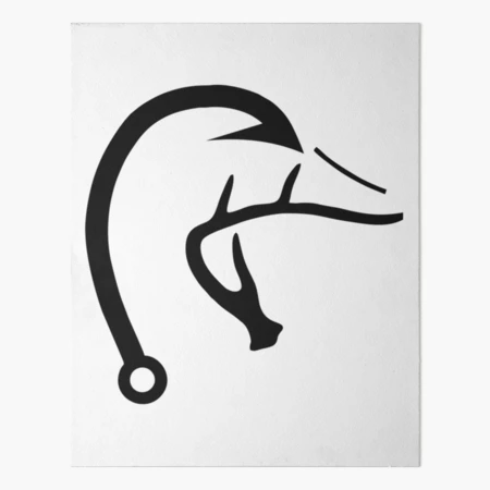 For Sale: Hook and Hunter Duck Fishing Hook Logo - Logo Cowboy