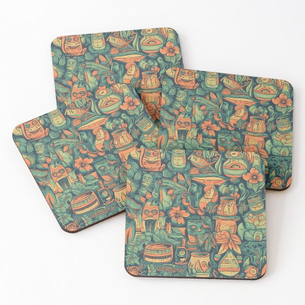 Item preview, Tiki Pattern designed and sold by Pixel  Playground.