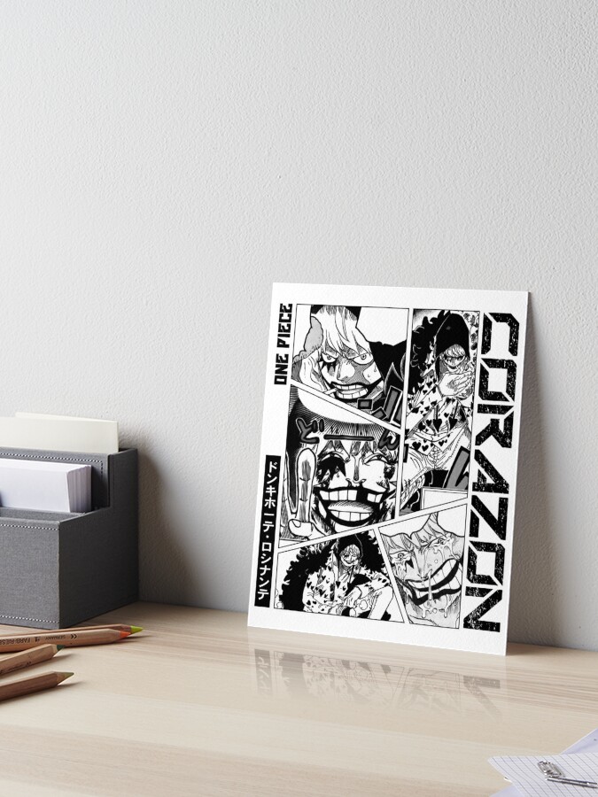 Brook - One Piece Manga Panel black version Art Board Print for Sale by  Geonime