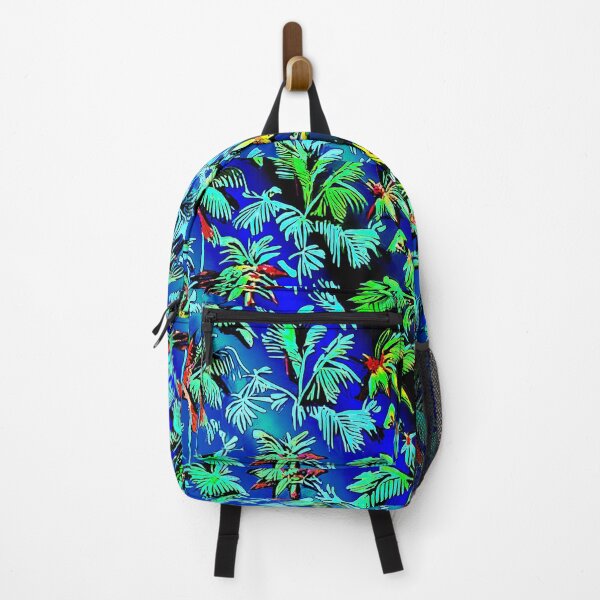 Item preview, Aloha Hawaiian Palm Trees Flowers Psychedelic Floral Gift Luxury Trippy Vibrant Colorful designed and sold by Anticulture.