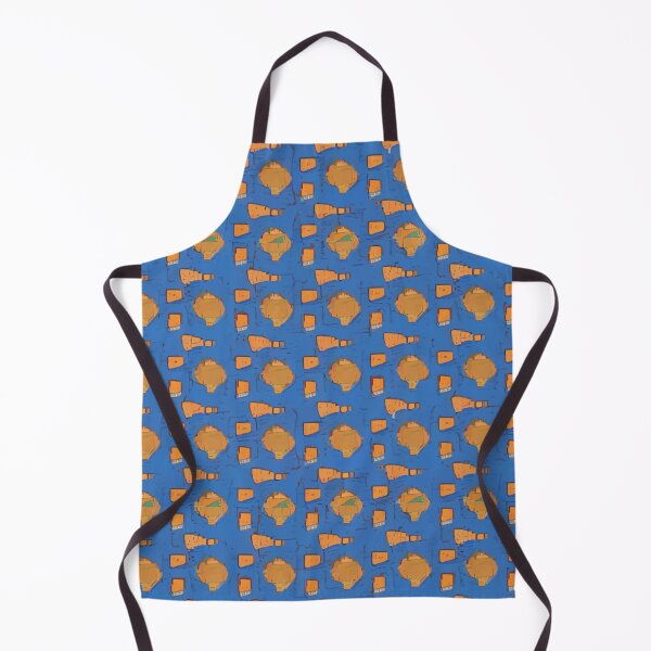 Item preview, Retro Tile Pattern Blue with Gold Yellow designed and sold by RetroTile.