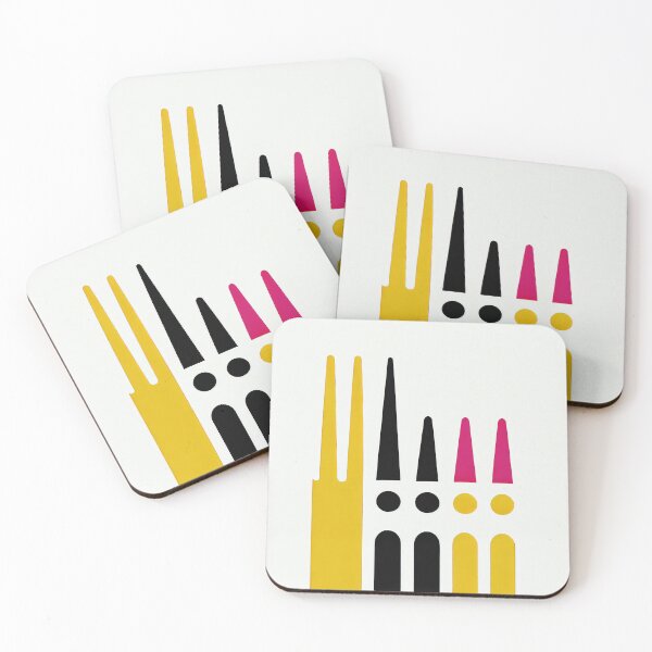 Item preview, Sagrada Familia Eclectic Minimalism Retro Poster designed and sold by PinkNomad.