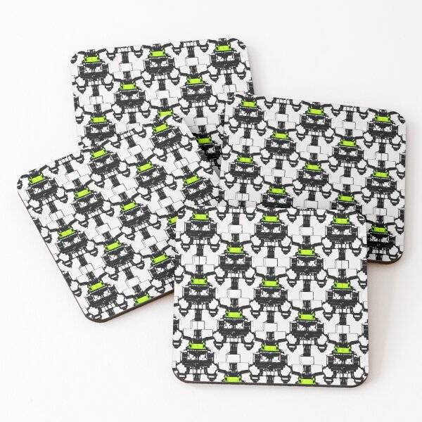 Artikelvorschau, Retro Tile Pattern Black and White with a little Lime Green entworfen und verkauft von RetroTile.