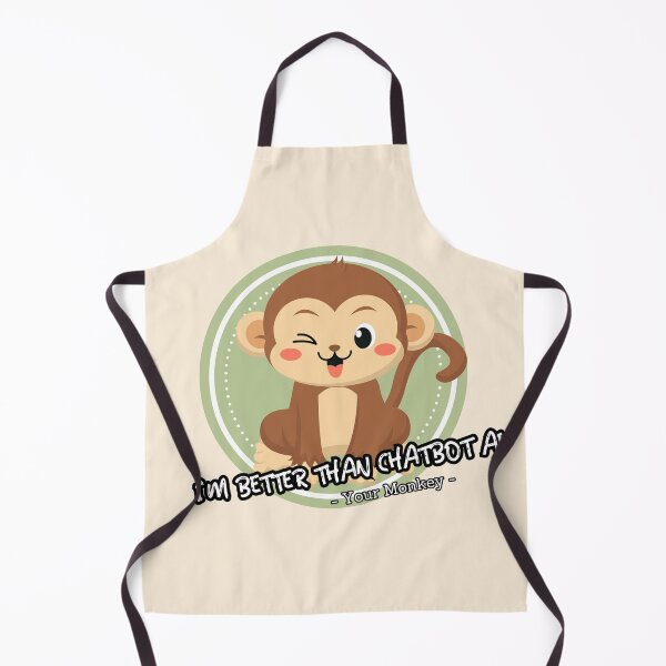 Item preview, better than chatbot AI - cute monkey designed and sold by PositiveIdeas.