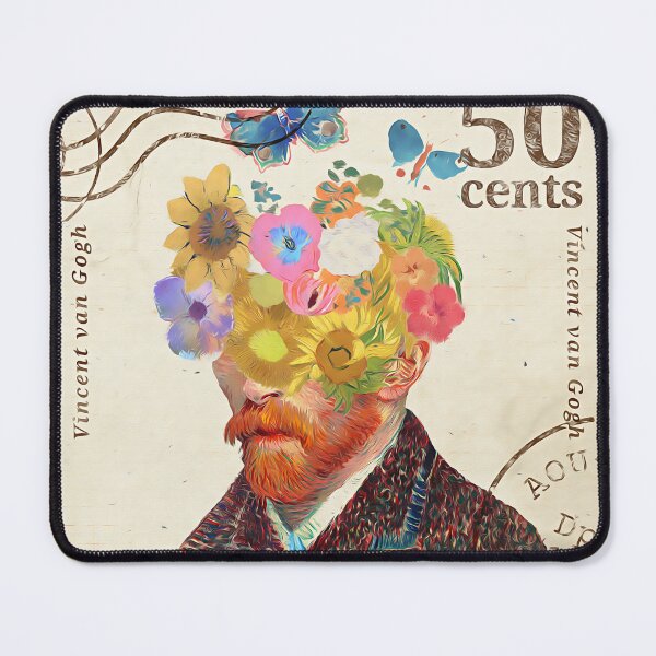 Item preview, Van Gogh with flowers on the stamp designed and sold by ElliOzy.